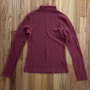 OGL Thermal Knit Fitted Long Sleeved Top Women’s Large Layering Rust Cabin Core